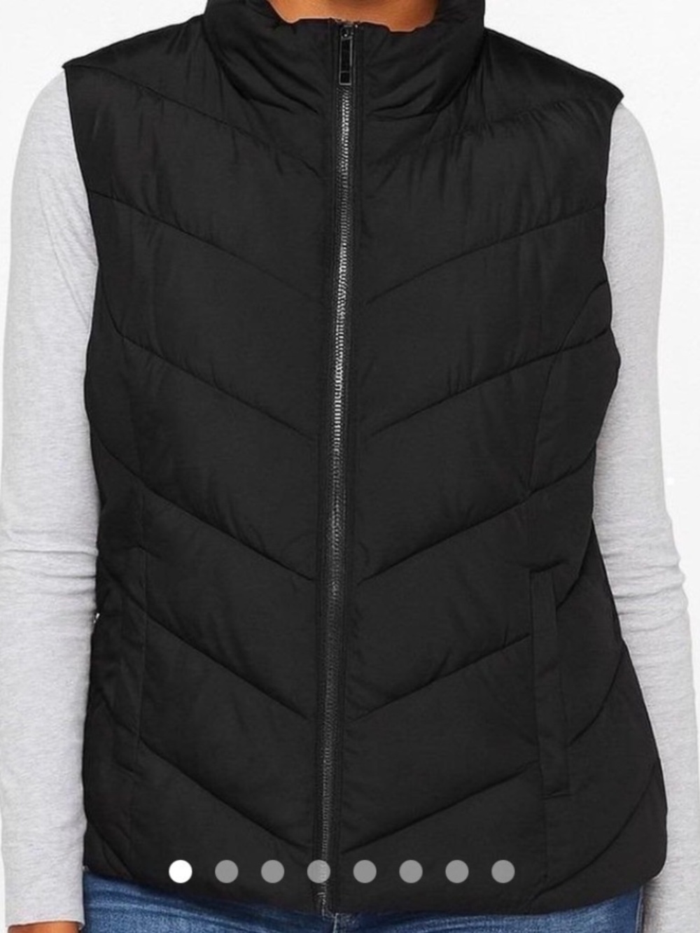 Cole Haan Signature Gilet Black Puffer Vest Chevron Size M
